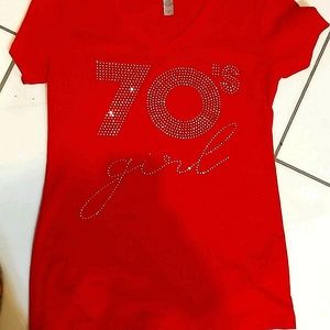 Red t shirt new no tags great retro look